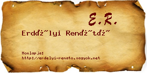 Erdélyi Renátó névjegykártya