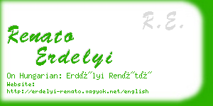 renato erdelyi business card